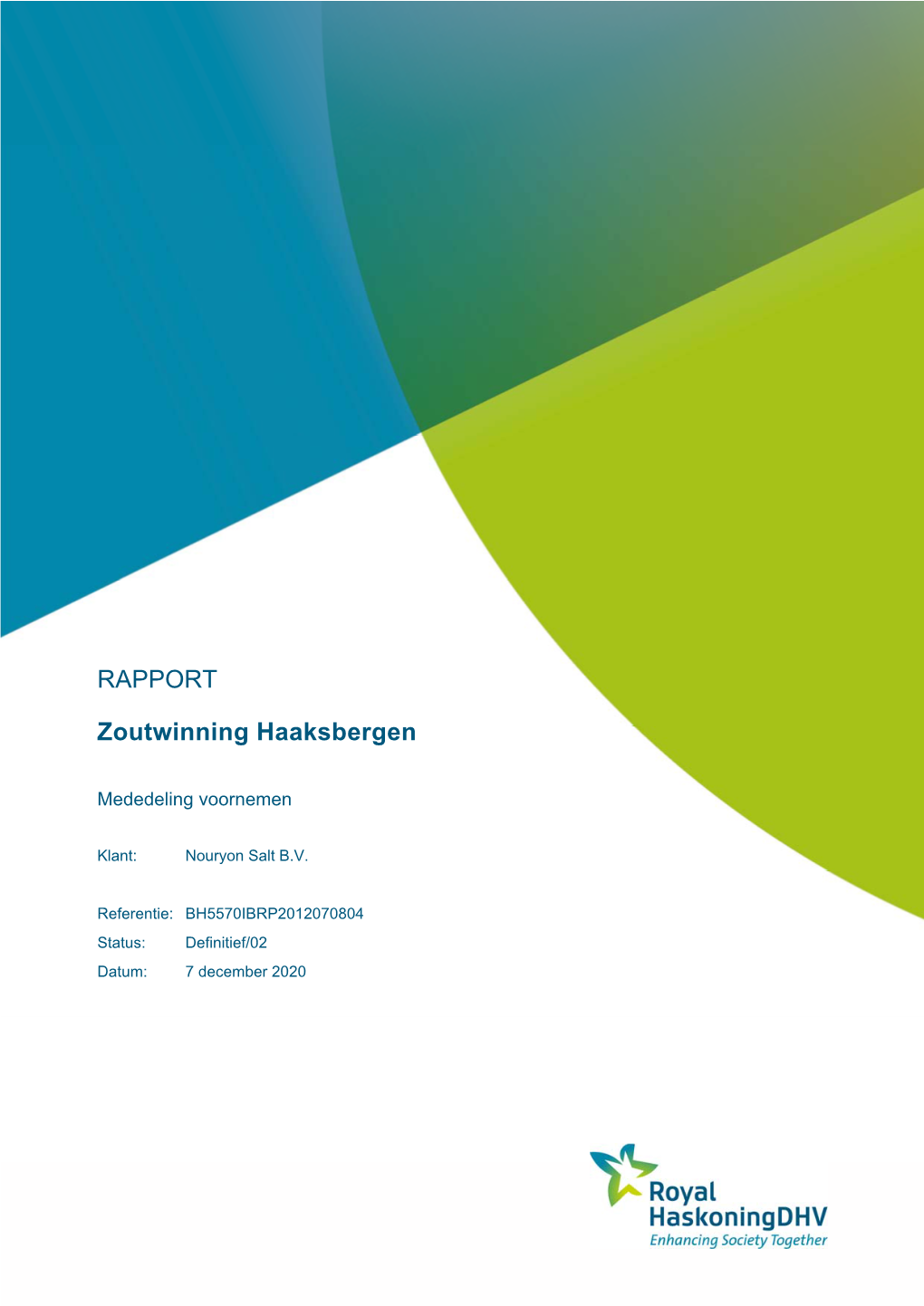 RAPPORT Zoutwinning Haaksbergen