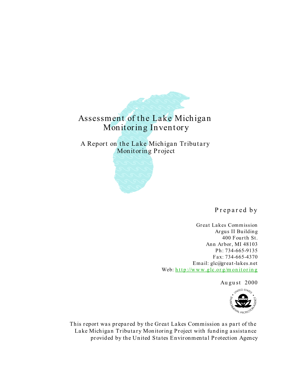 Assessment of the Lake Michigan Monitoring Inventory