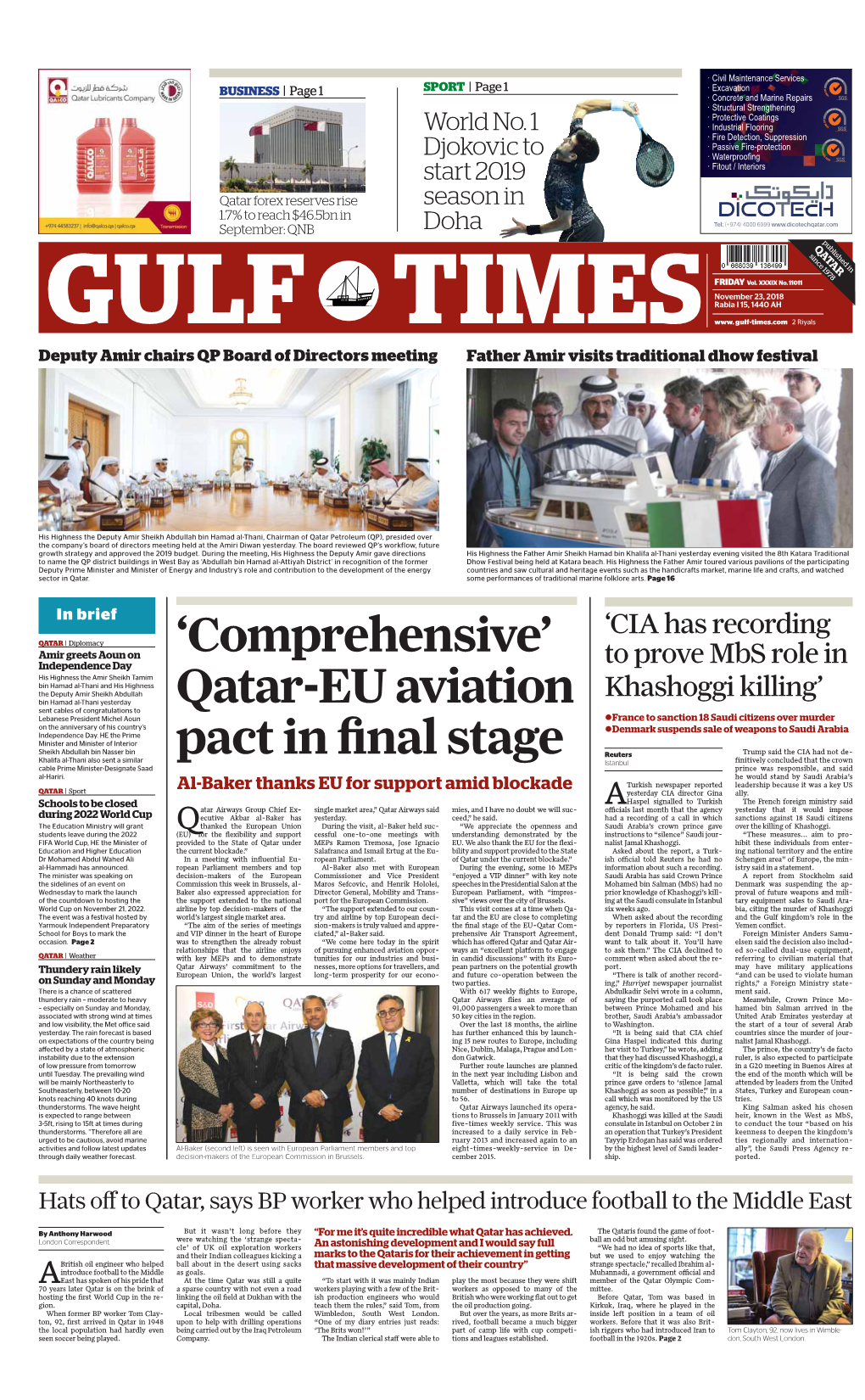 'Comprehensive' Qatar-EU Aviation Pact in Final Stage