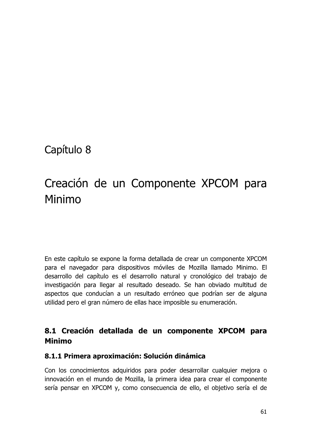 Capítulo 8 Creación De Un Componente XPCOM Para Minimo