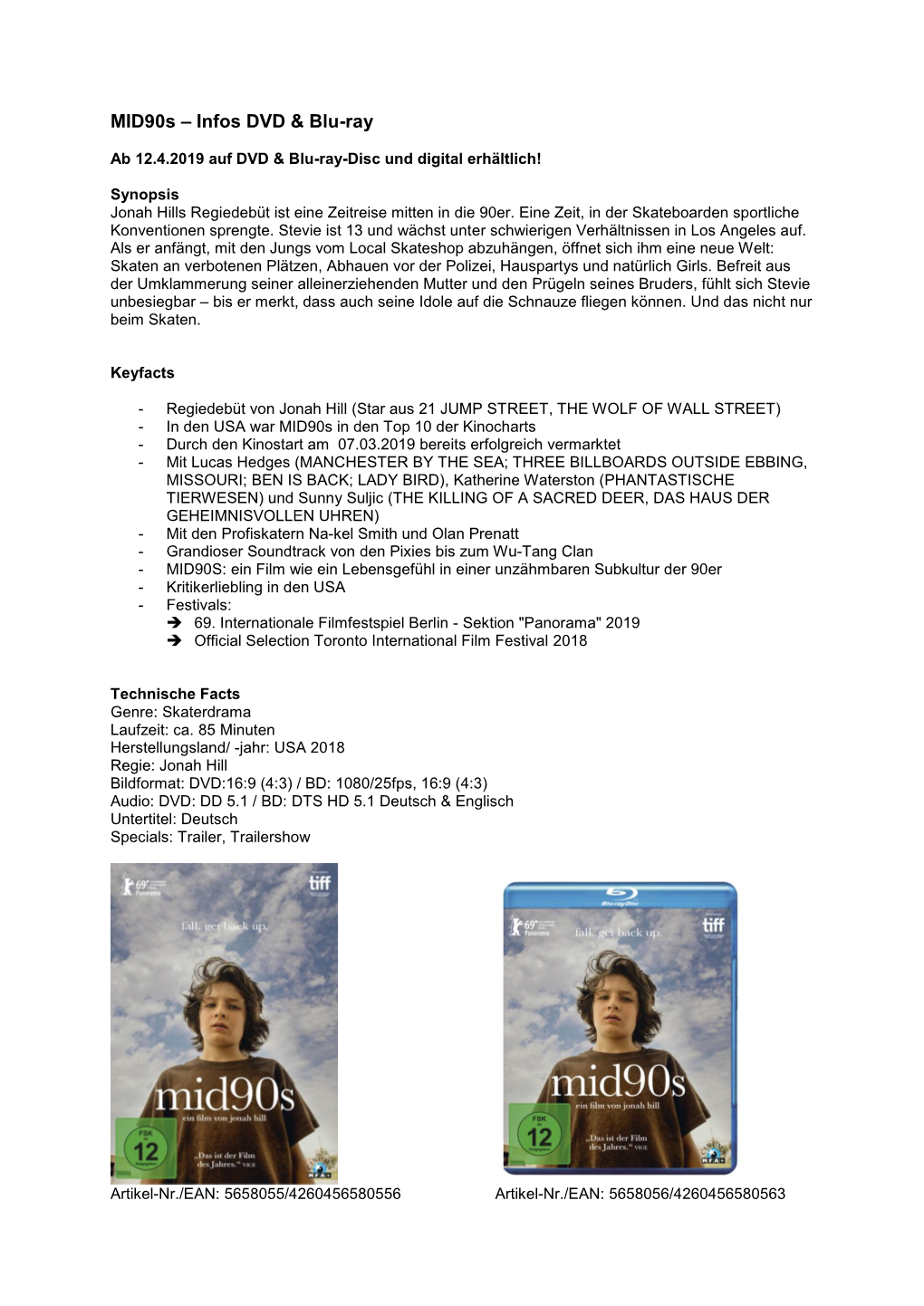 Infos DVD & Blu-Ray