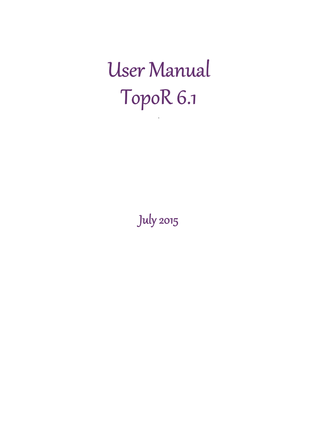 User Manual Topor