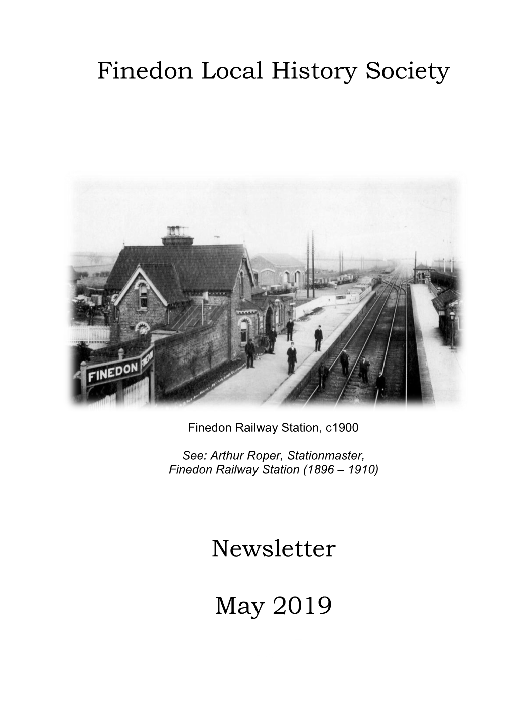 Finedon Local History Society Newsletter May 2019