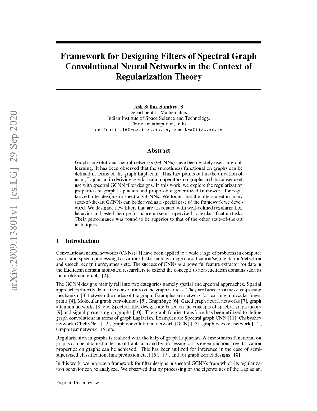 Framework for Designing Filters of Spectral Graph Convolutional Neural Networks in the Context of Regularization Theory