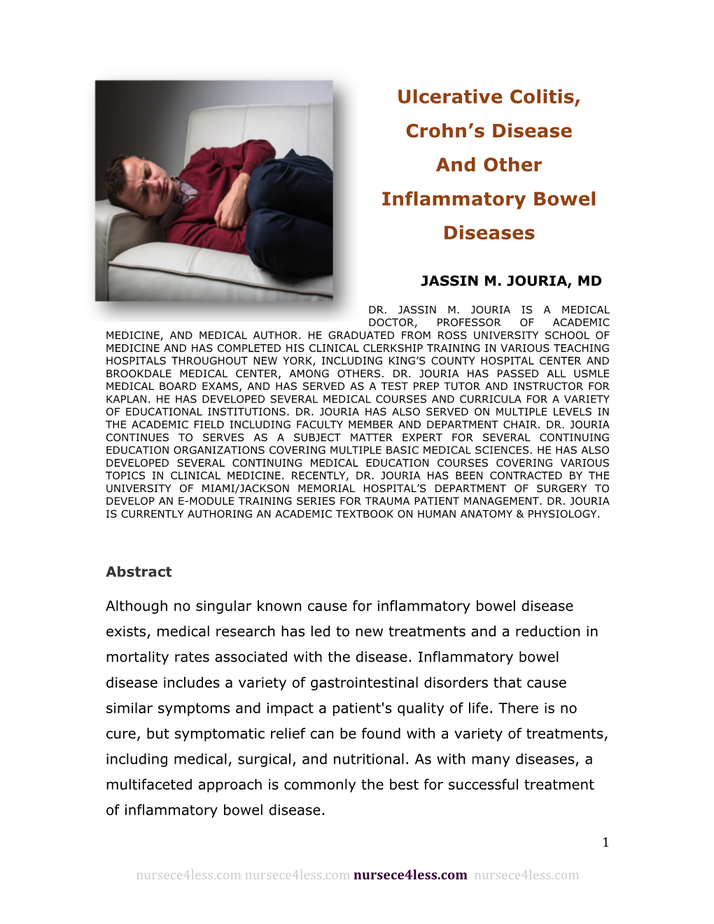 Ulcerative Colitis, Crohn's Disease and Other Inflammatory Bowel