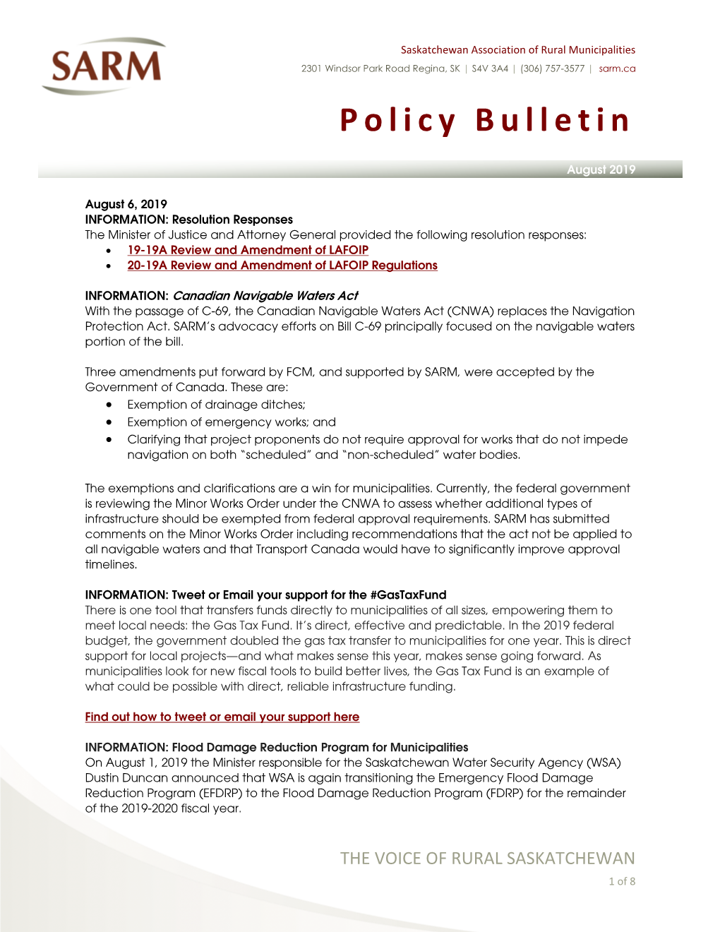 Policy Bulletin