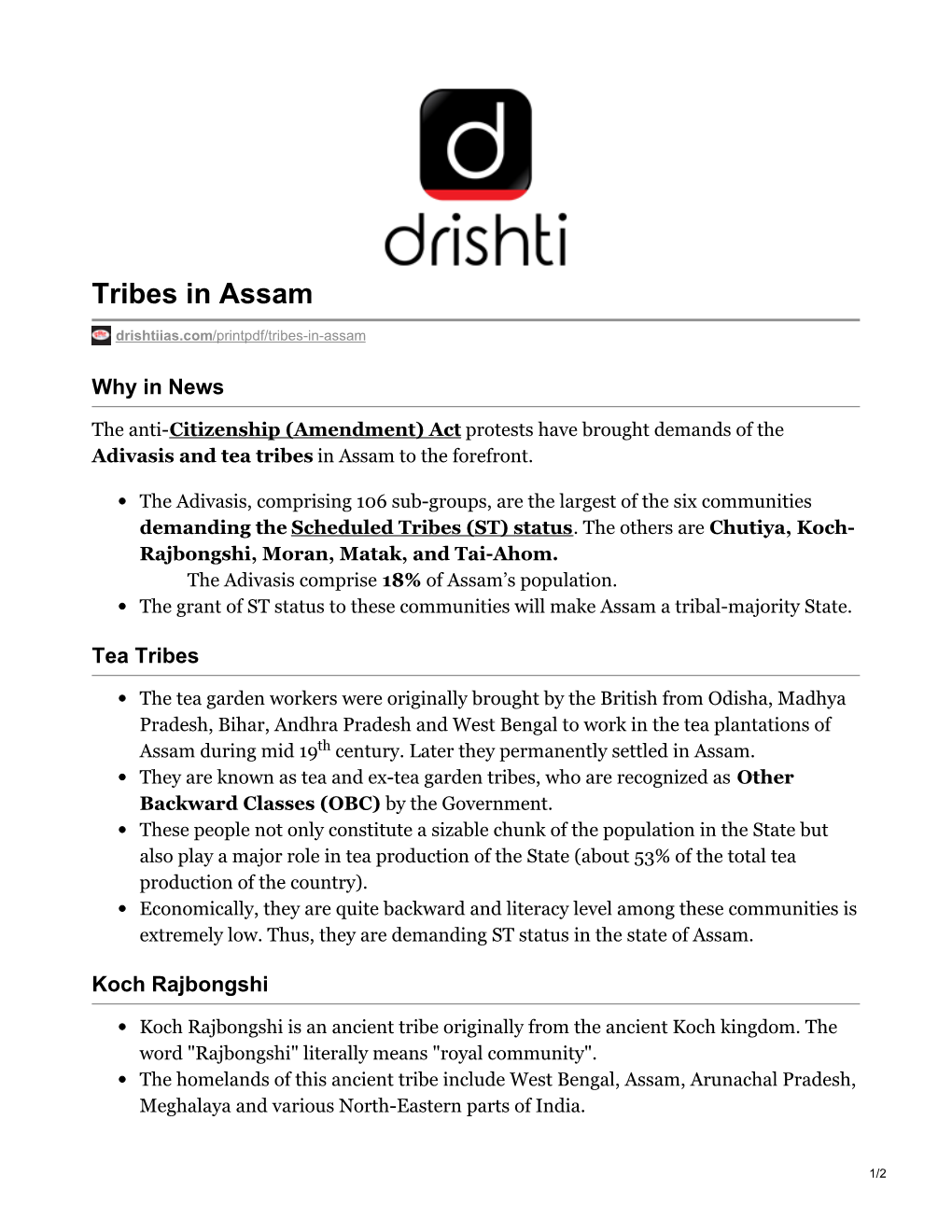 Tribes in Assam