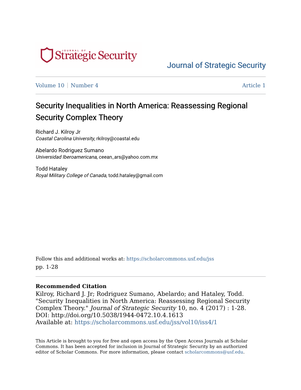 Reassessing Regional Security Complex Theory