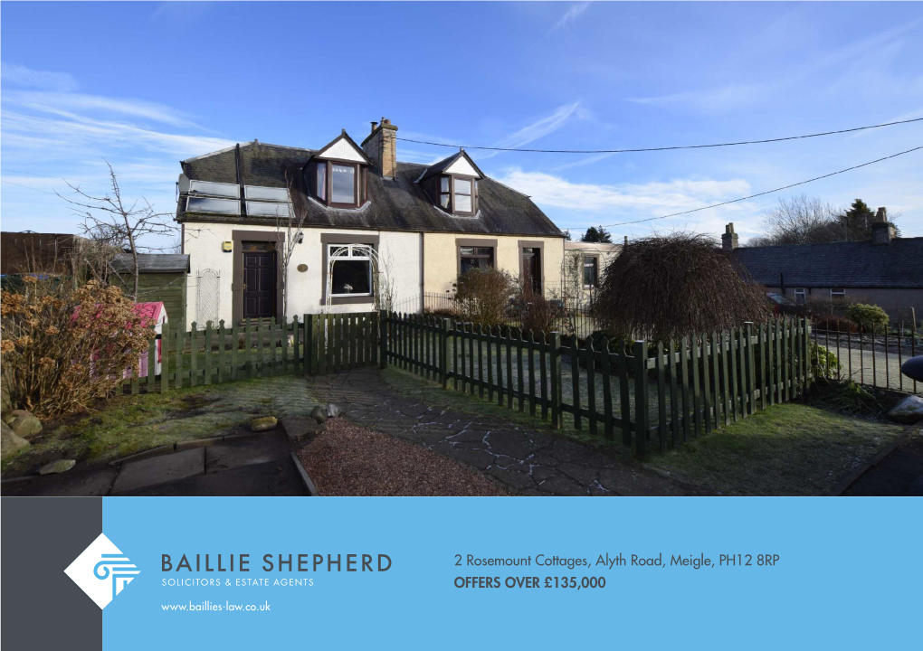 2 Rosemount Cottages, Alyth Road, Meigle, PH12 8RP OFFERS OVER £135,000