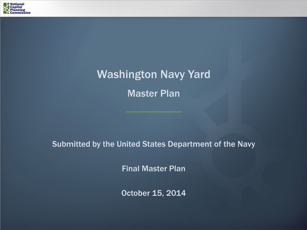 Washington Navy Yard Master Plan ______