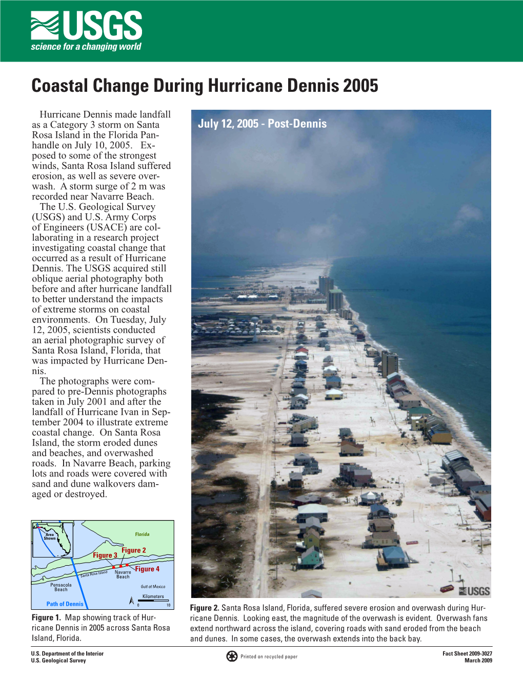 Coastal Change During Hurricane Dennis 2005