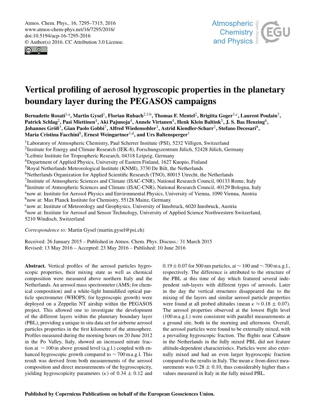 Vertical Profiling of Aerosol Hygroscopic Properties in The