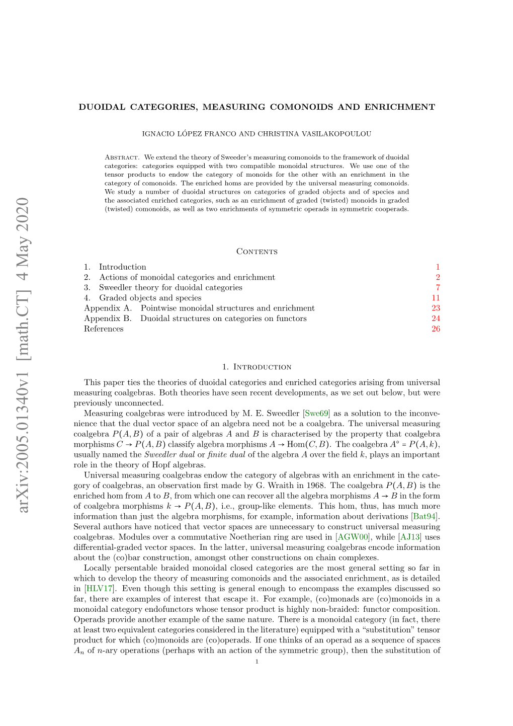 Arxiv:2005.01340V1 [Math.CT] 4 May 2020 Oyo Olers Nosrainﬁs Aeb .Wat N1968