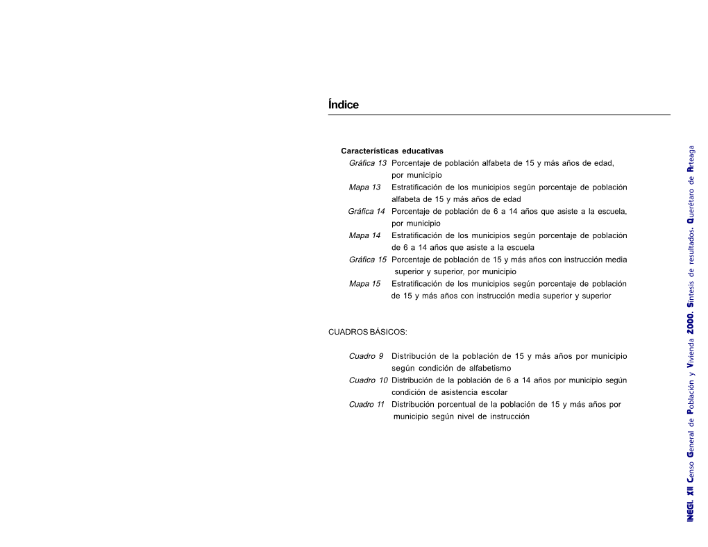 XII Censo General De Población Y Vivienda 2000. Síntesis De