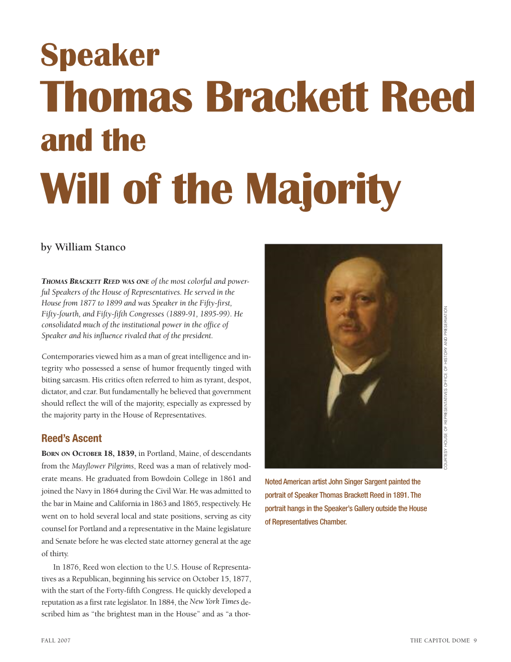 Thomas Brackett Reed As Speaker
