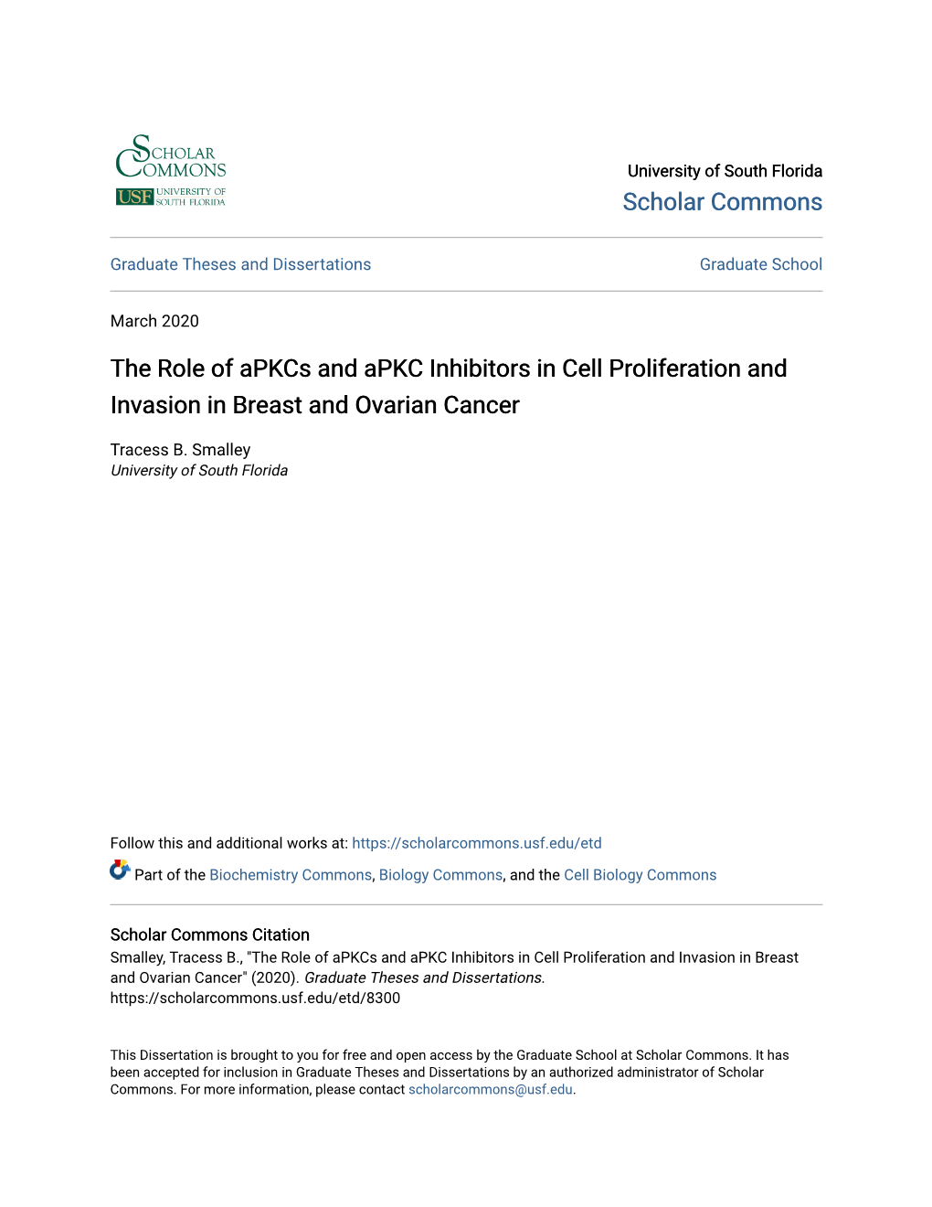 The Role of Apkcs and Apkc Inhibitors in Cell Proliferation and Invasion in Breast and Ovarian Cancer