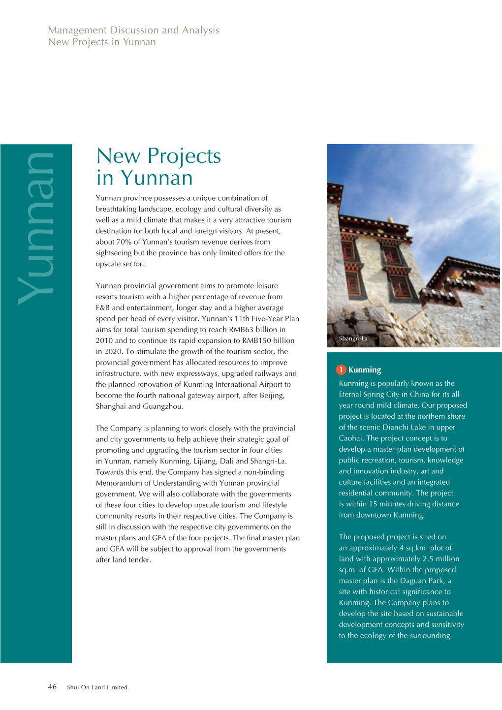 New Projects in Yunnan