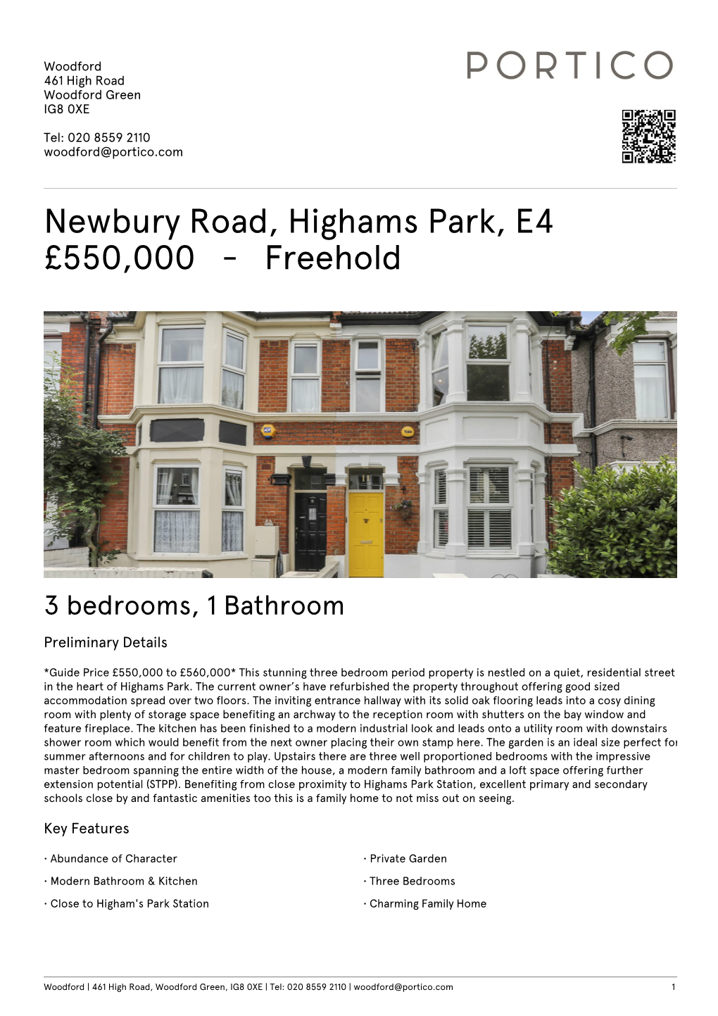 Newbury Road, Highams Park, E4 £550000