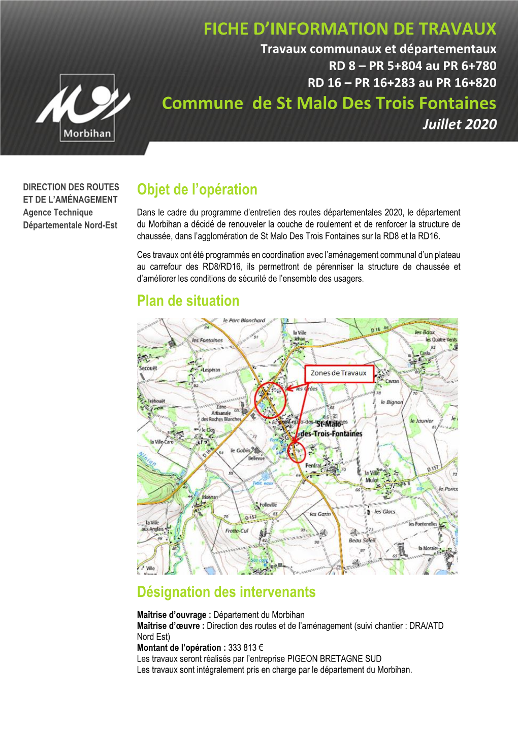 Commune De St Malo Des Trois Fontaines Juillet 2020
