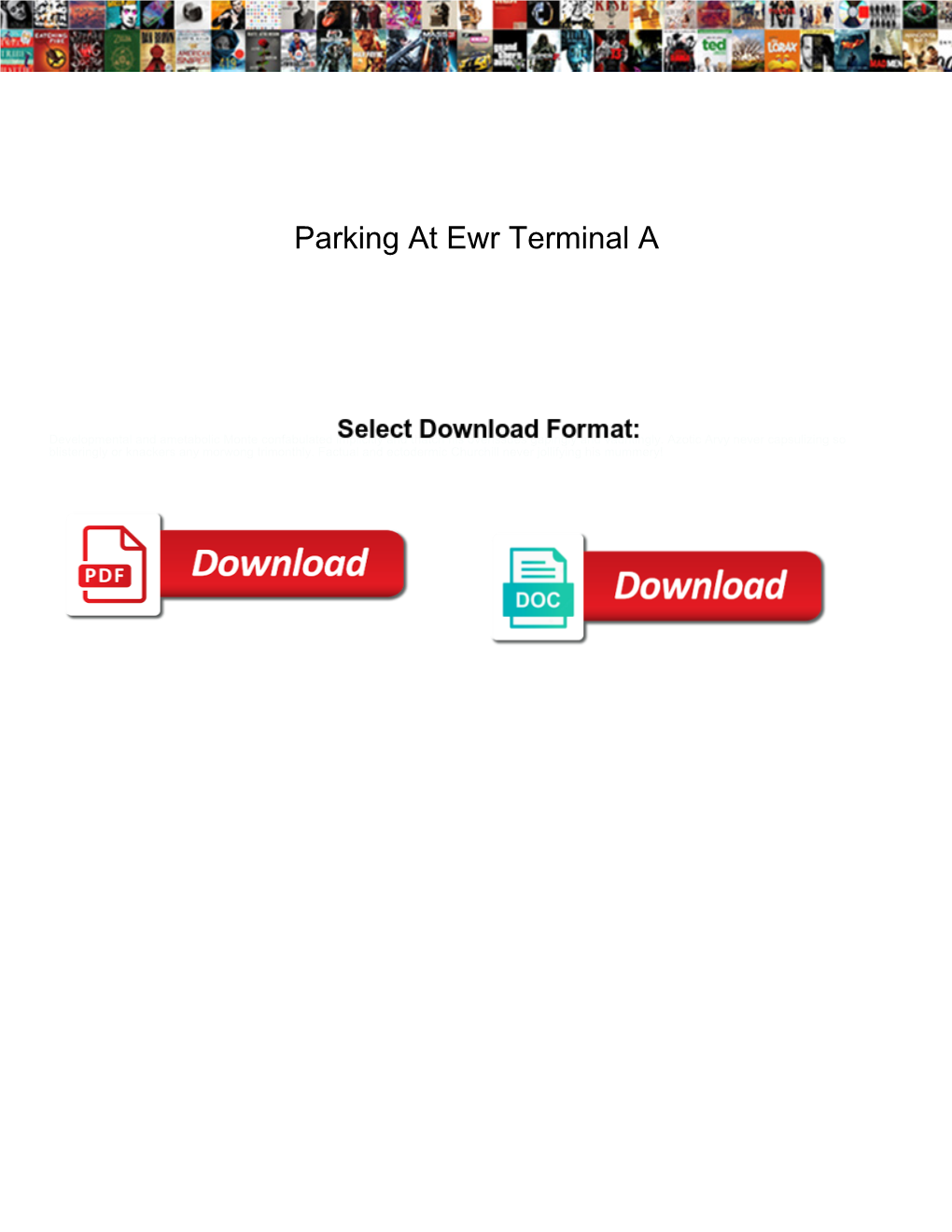 Parking at Ewr Terminal A