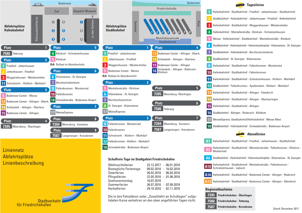 Liniennetz Abfahrtsplätze Linienbeschreibung