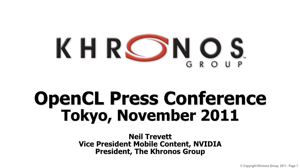 Opencl Press Conference Tokyo Nov11