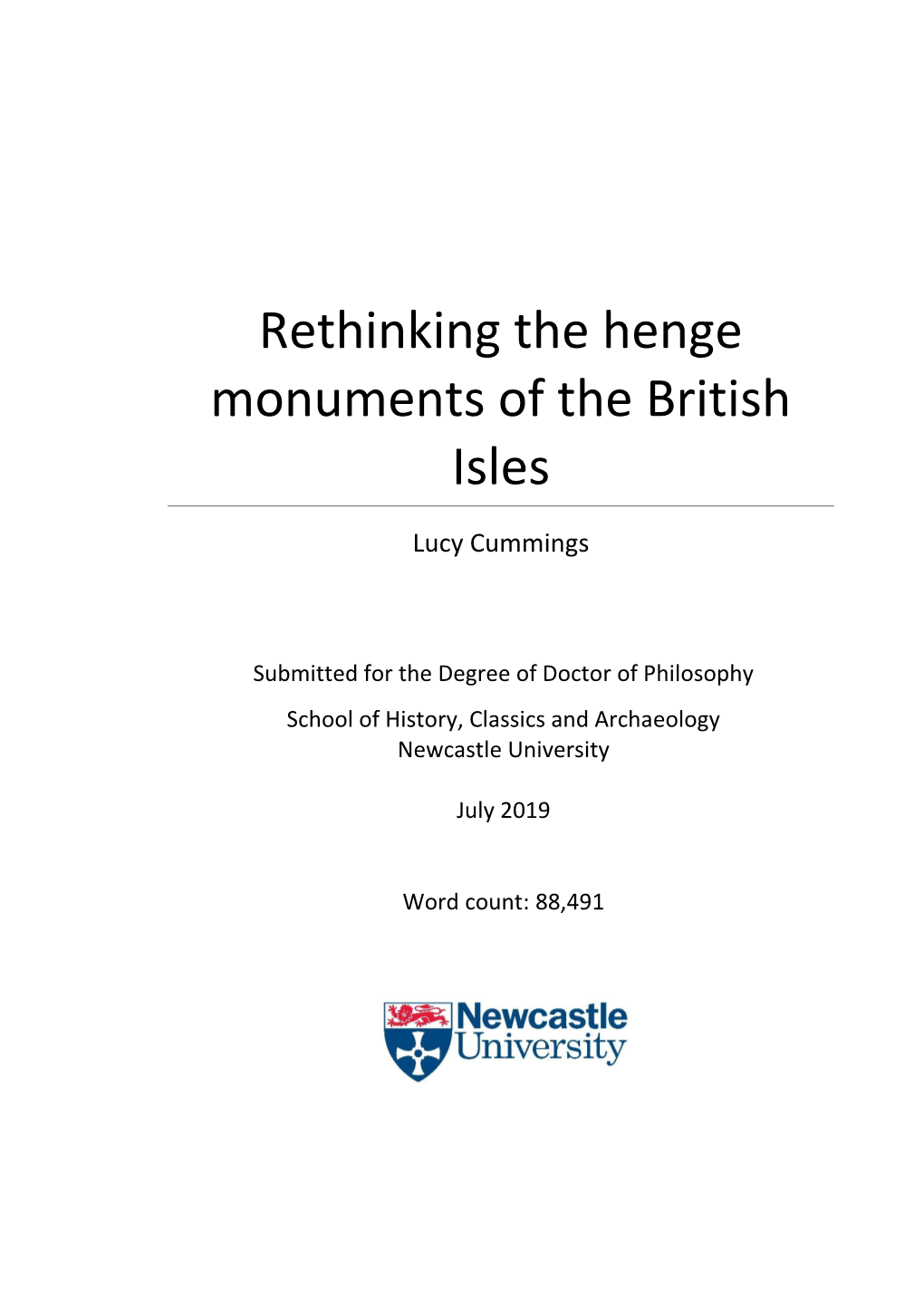 Rethinking the Henge Monuments of the British Isles