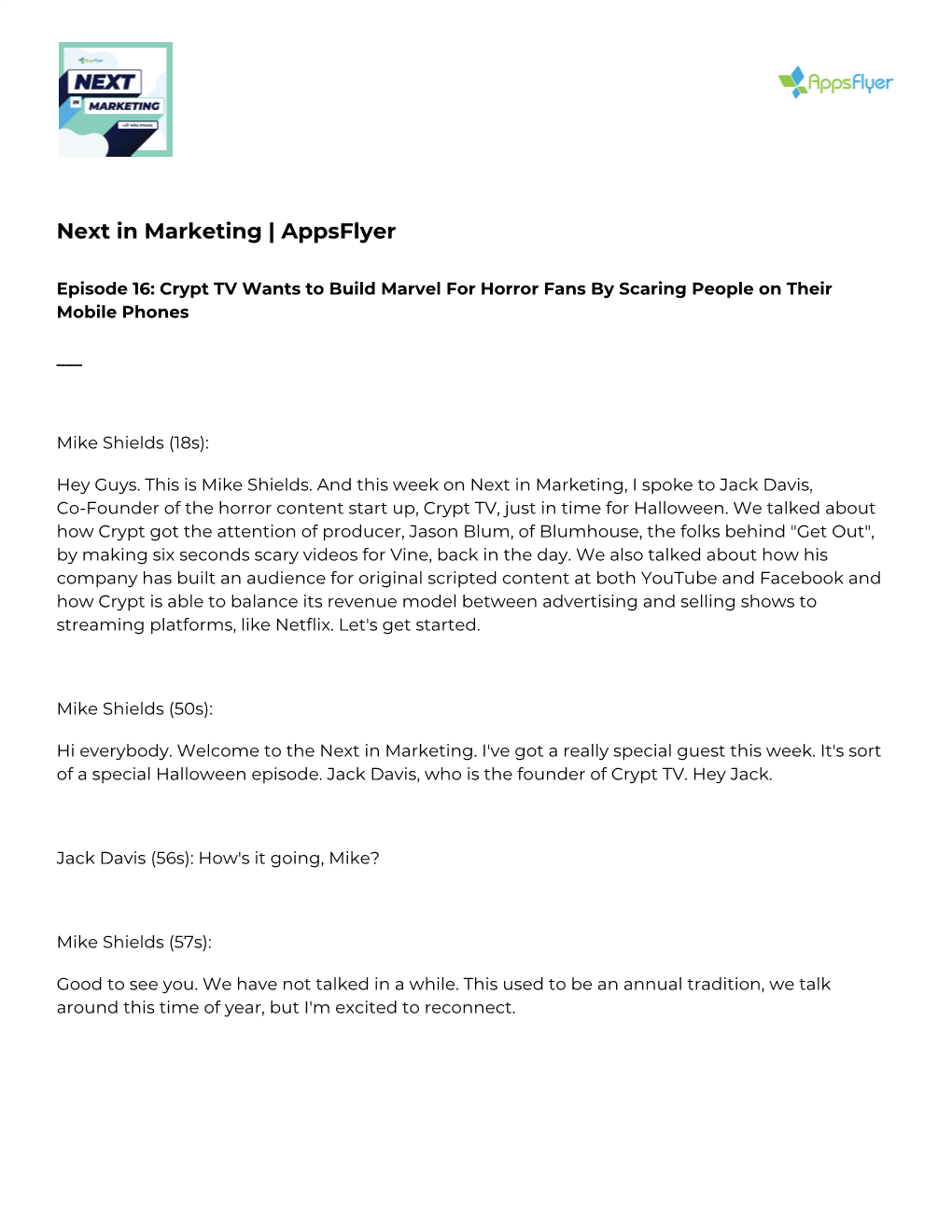 Next in Marketing | Appsflyer