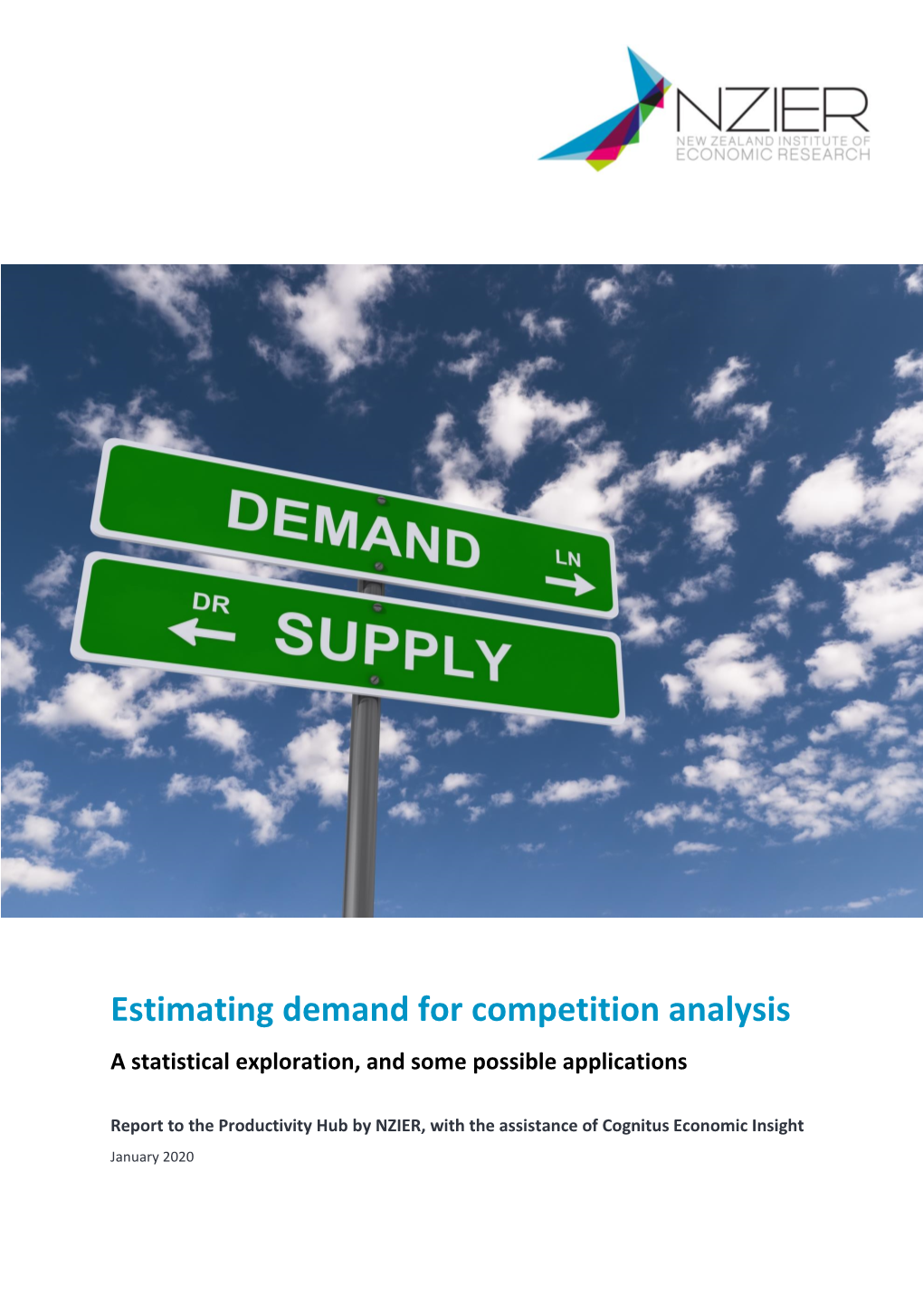 Estimating Demand for Competition Analysis a Statistical Exploration, and Some Possible Applications
