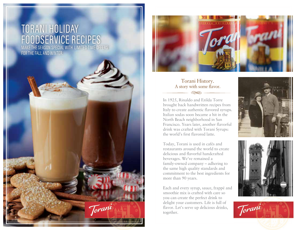 Torani Holiday Foodservice Recipes