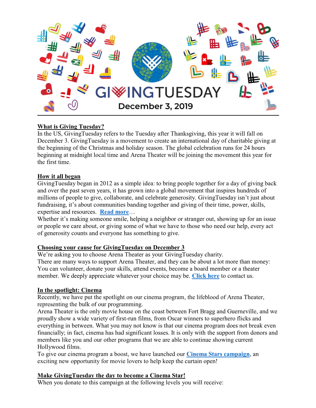 What Is Giving Tuesday? in the US, Givingtuesday Refers to the Tuesday After Thanksgiving, This Year It Will Fall on December 3