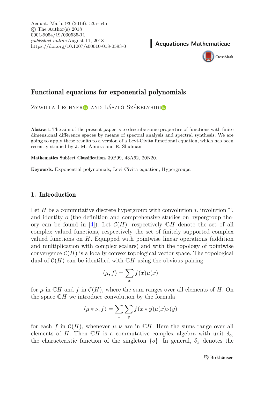 Functional Equations for Exponential Polynomials