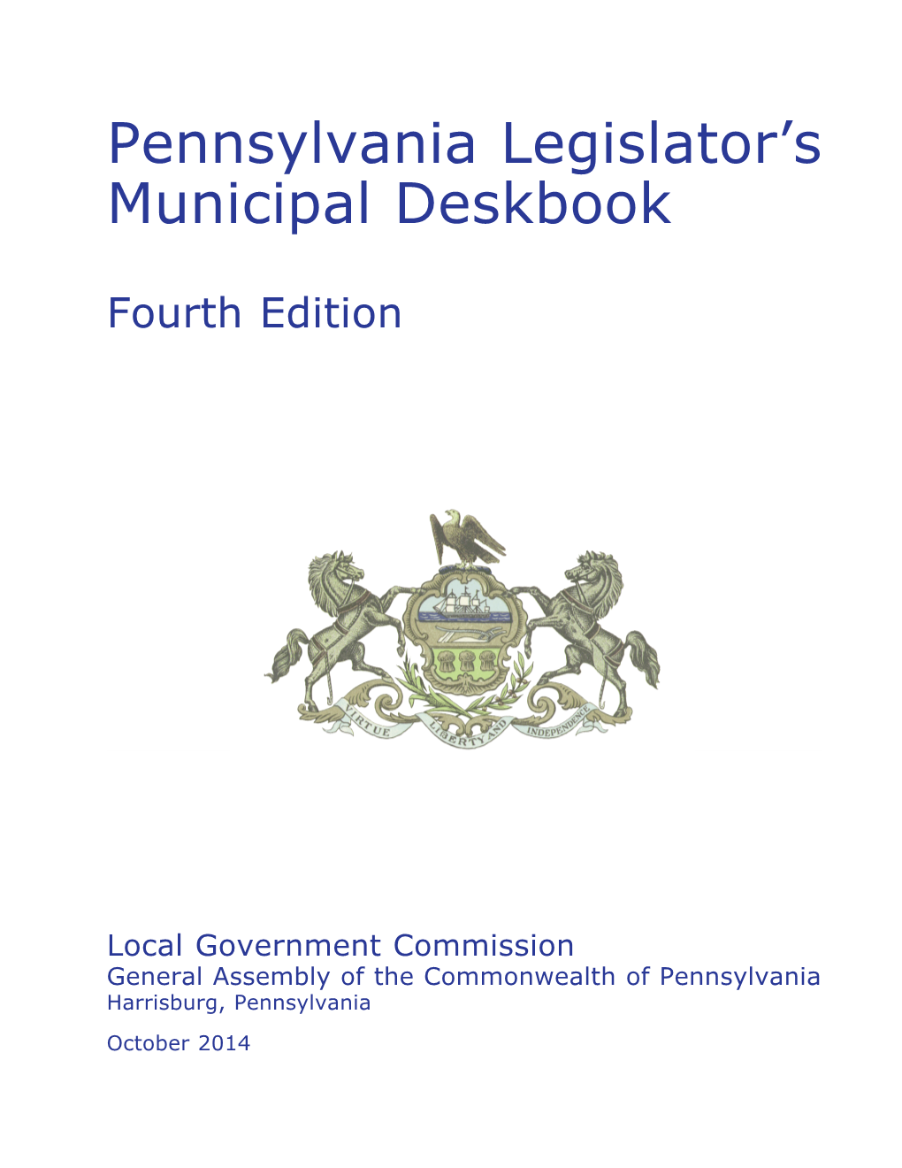 Pennsylvania Legislator's Municipal Deskbook