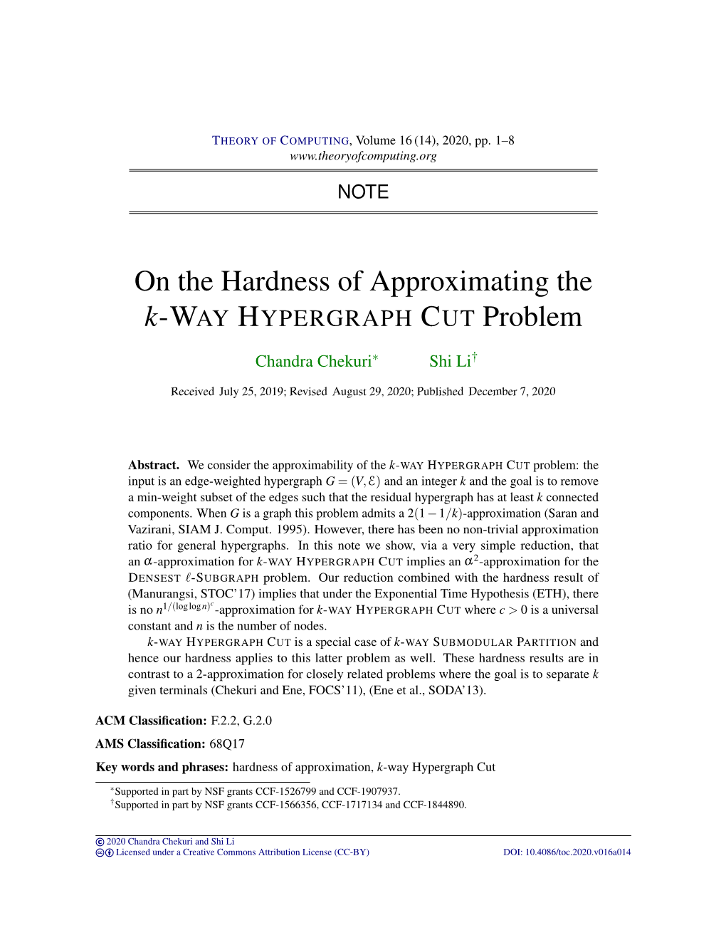 On the Hardness of Approximating the K-WAY HYPERGRAPH CUT Problem