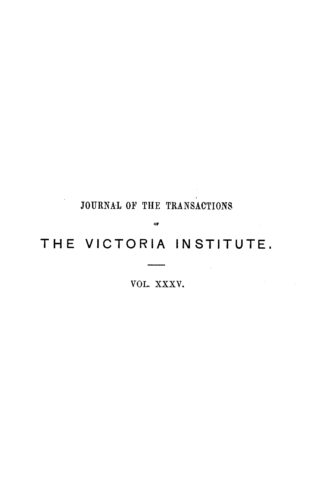 The Victoria Institute