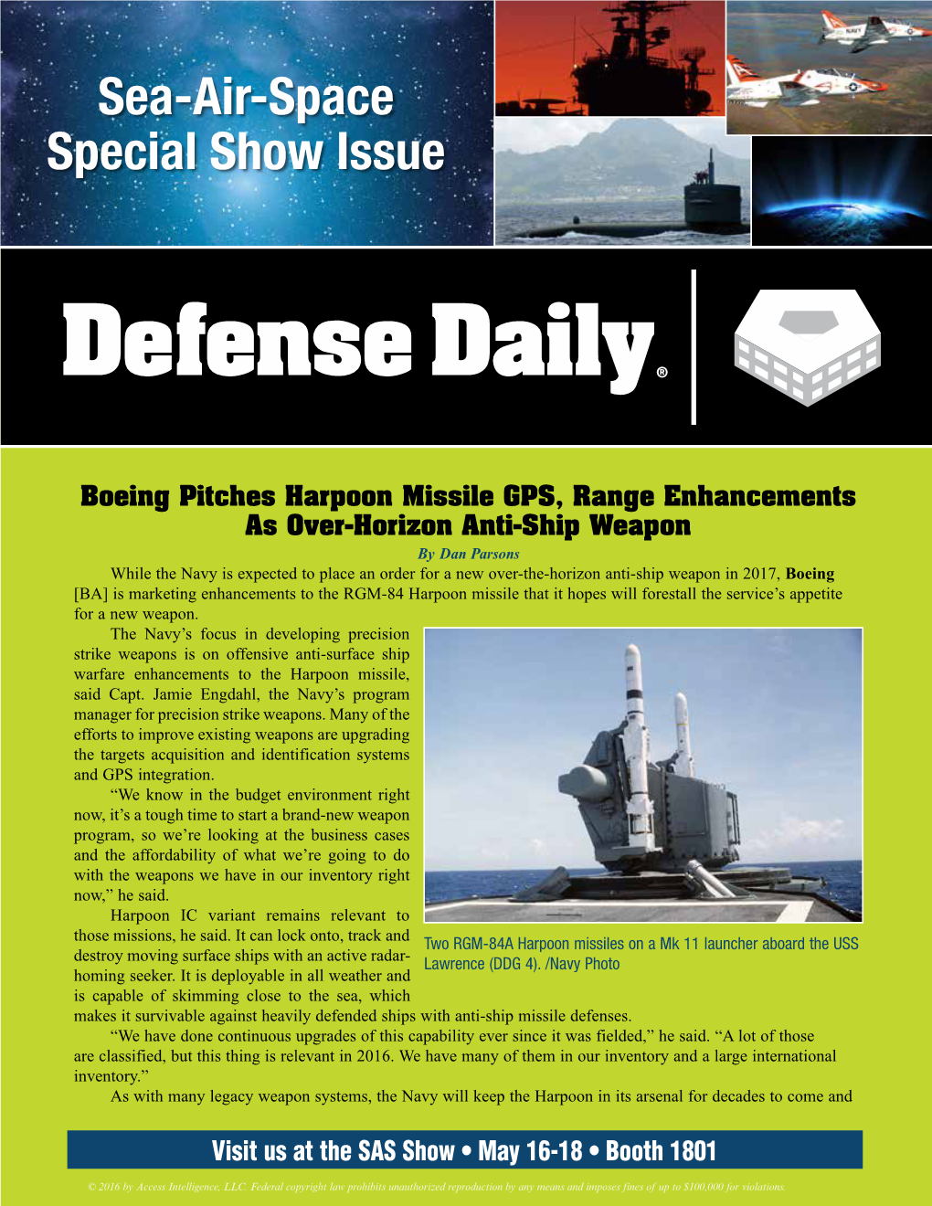 Sea-Air-Space Special Show Issue
