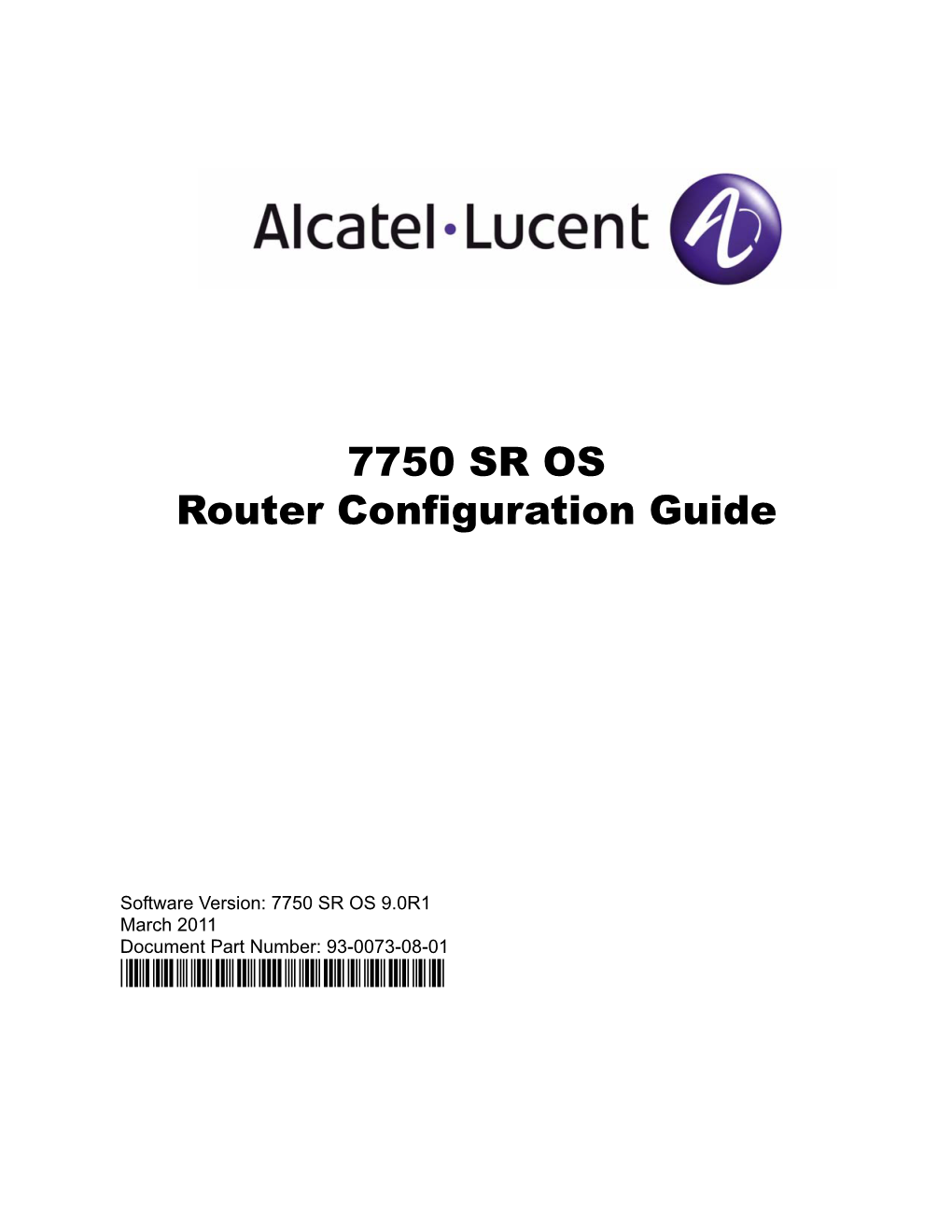 7750 SR OS Router Configuration Guide