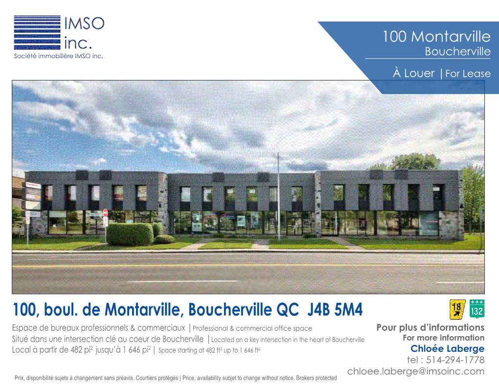 100, Boul. De Montarville, Boucherville QC J4B