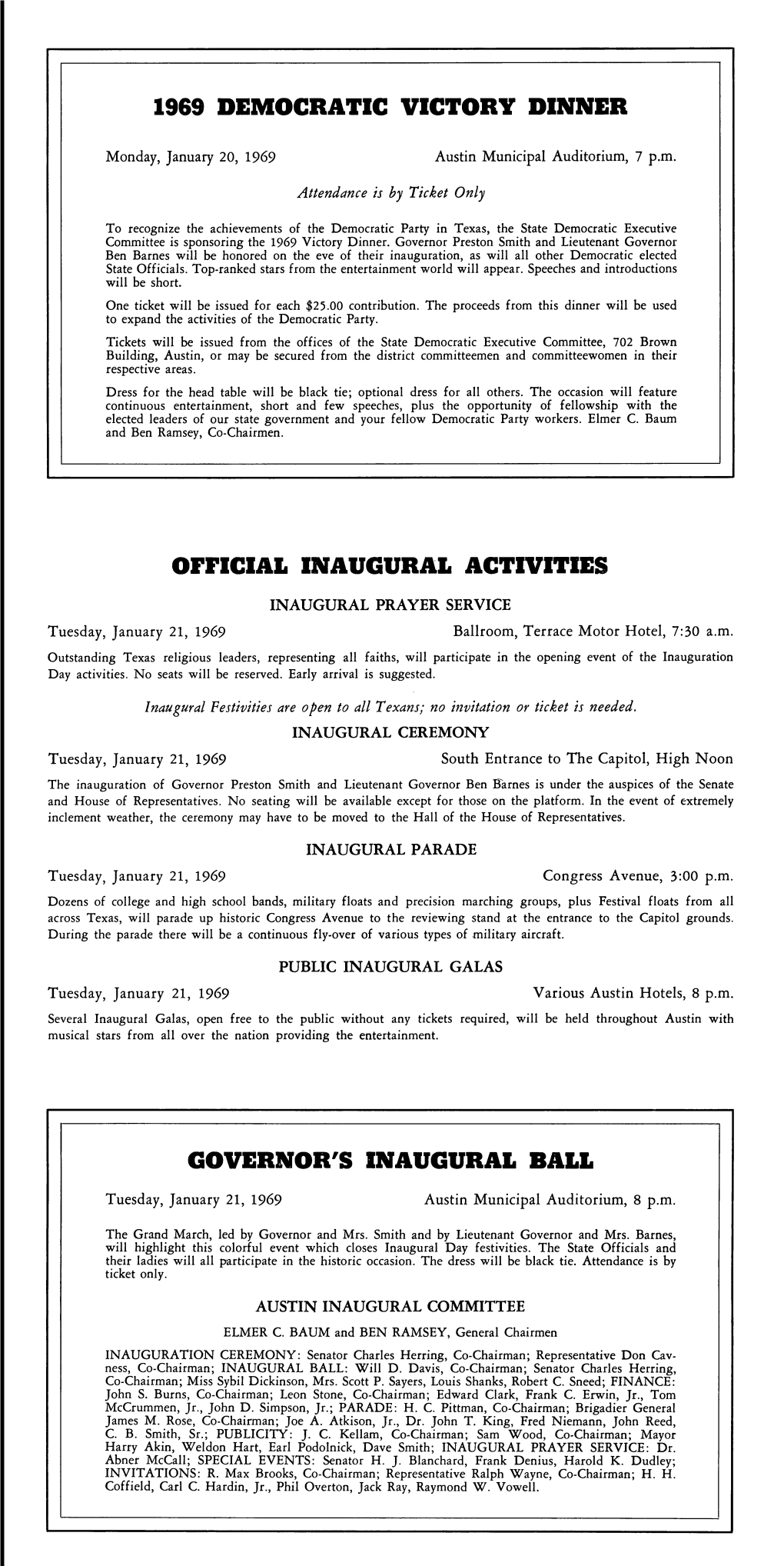 1969 Democratic Victory Dinner