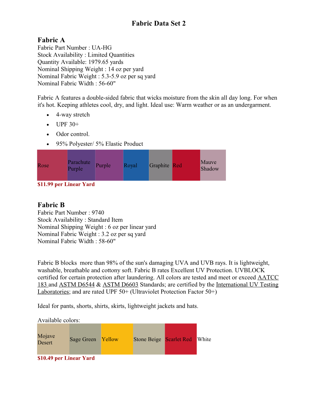 Fabric Data Set 2