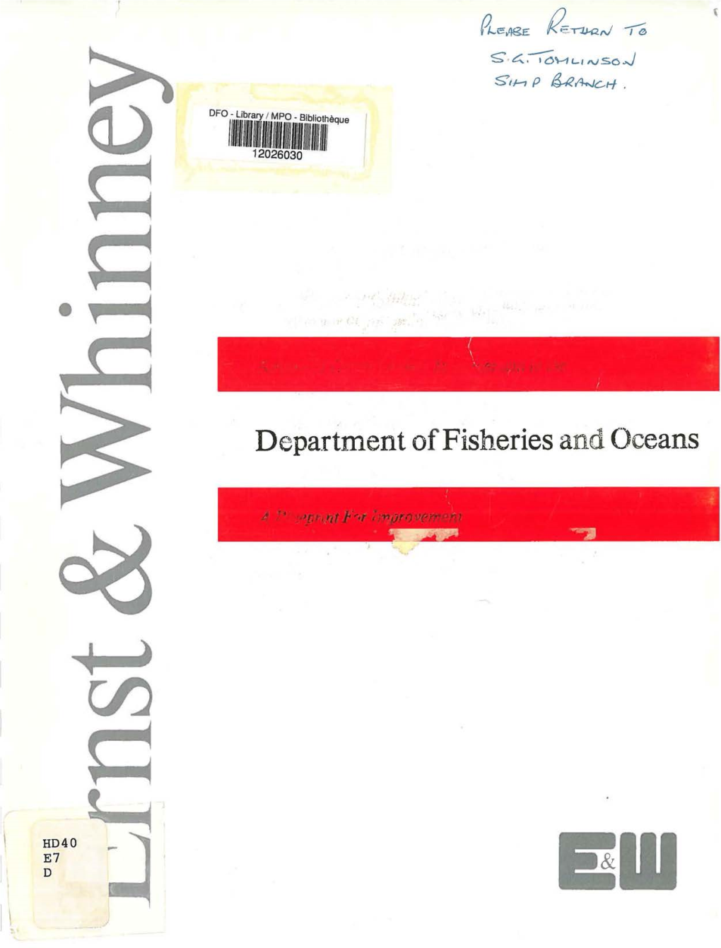 Department of Fisheries and Oceans