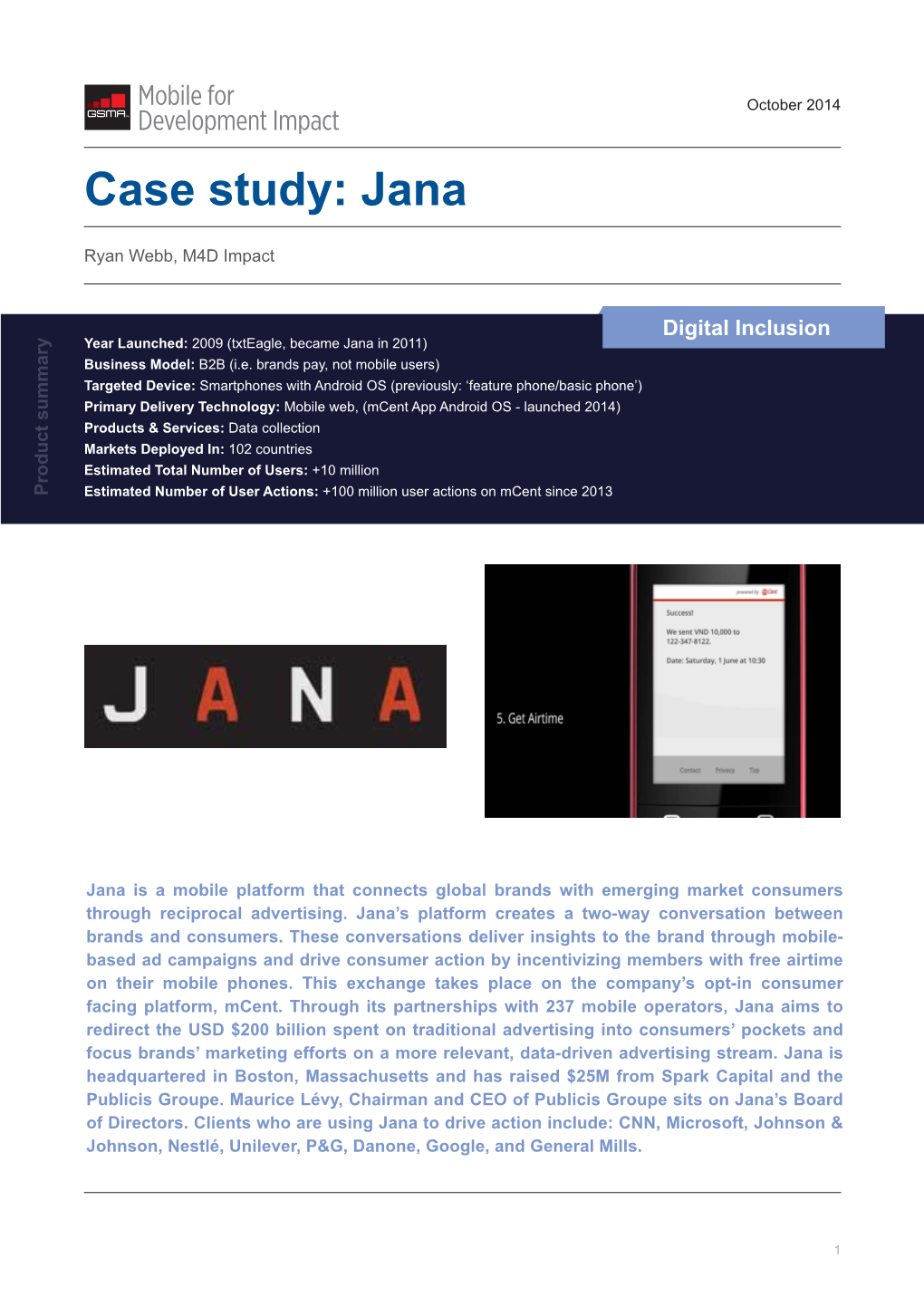 Case Study: Jana