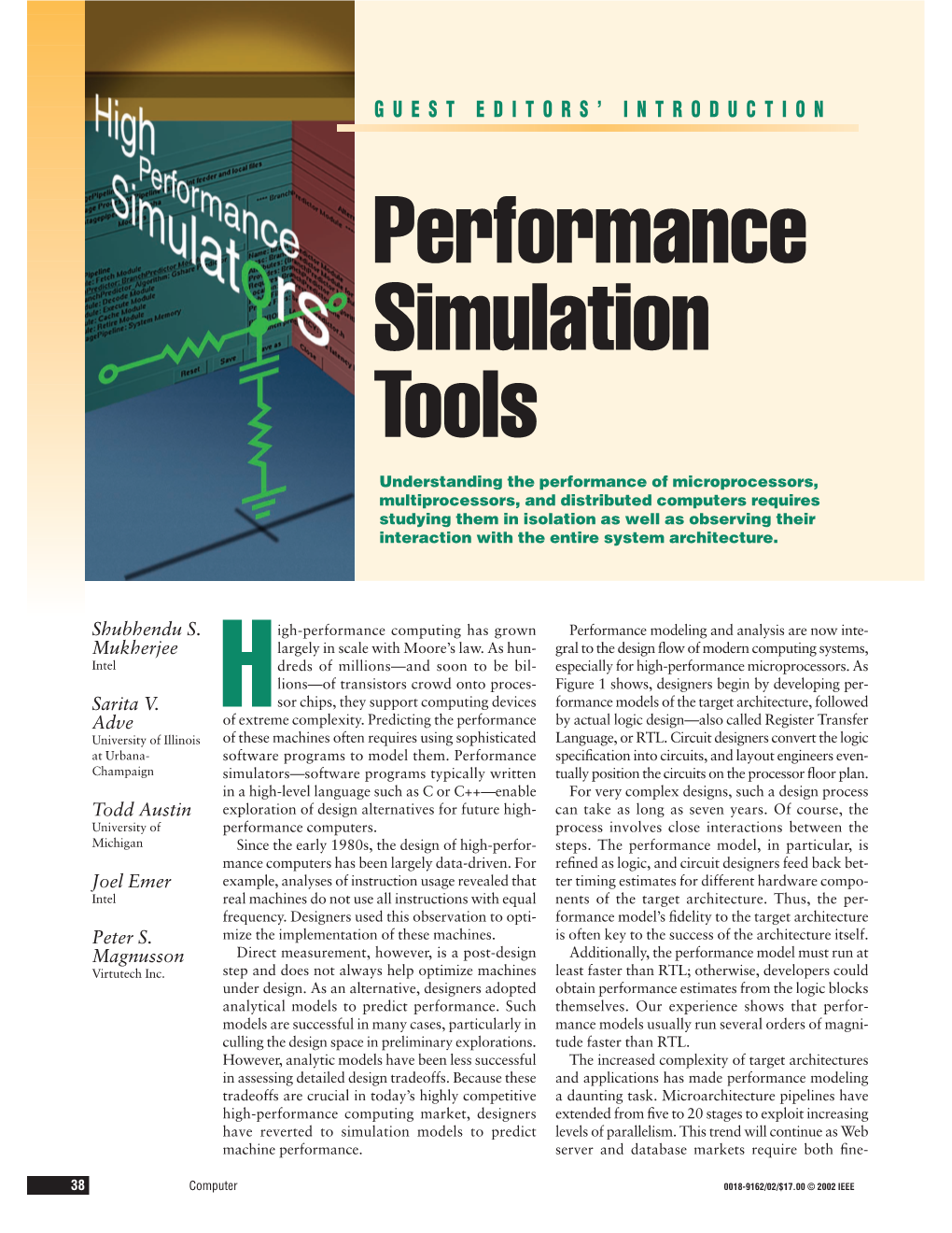 Performance Simulation Tools