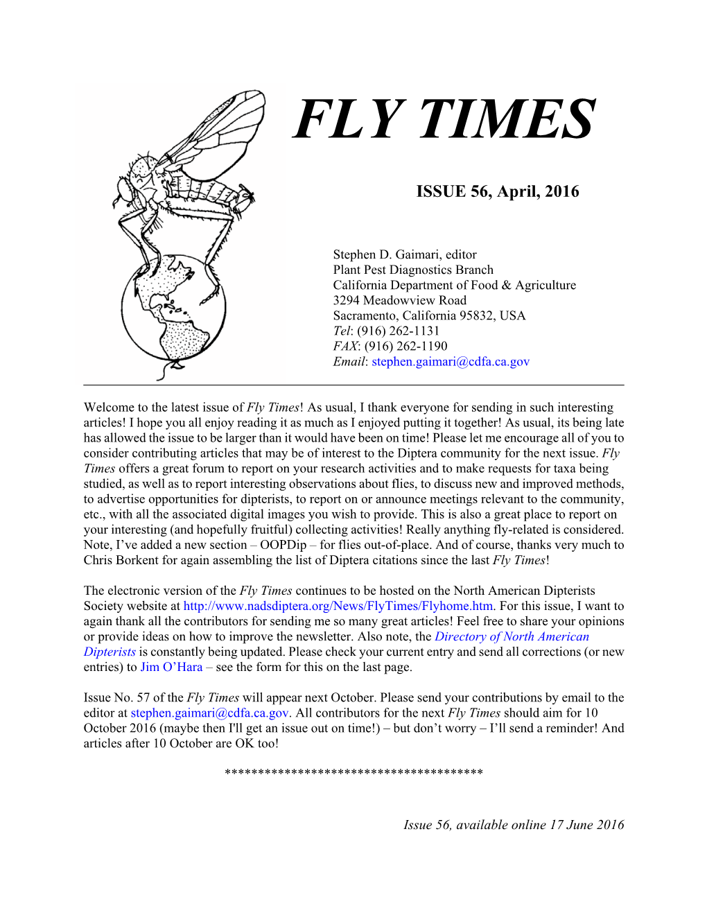 Fly Times Issue 56, April 2016