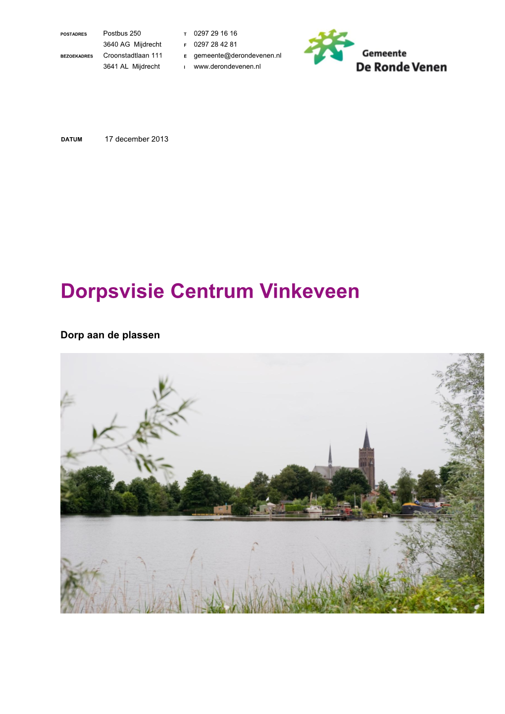 Dorpsvisie Vinkeveen