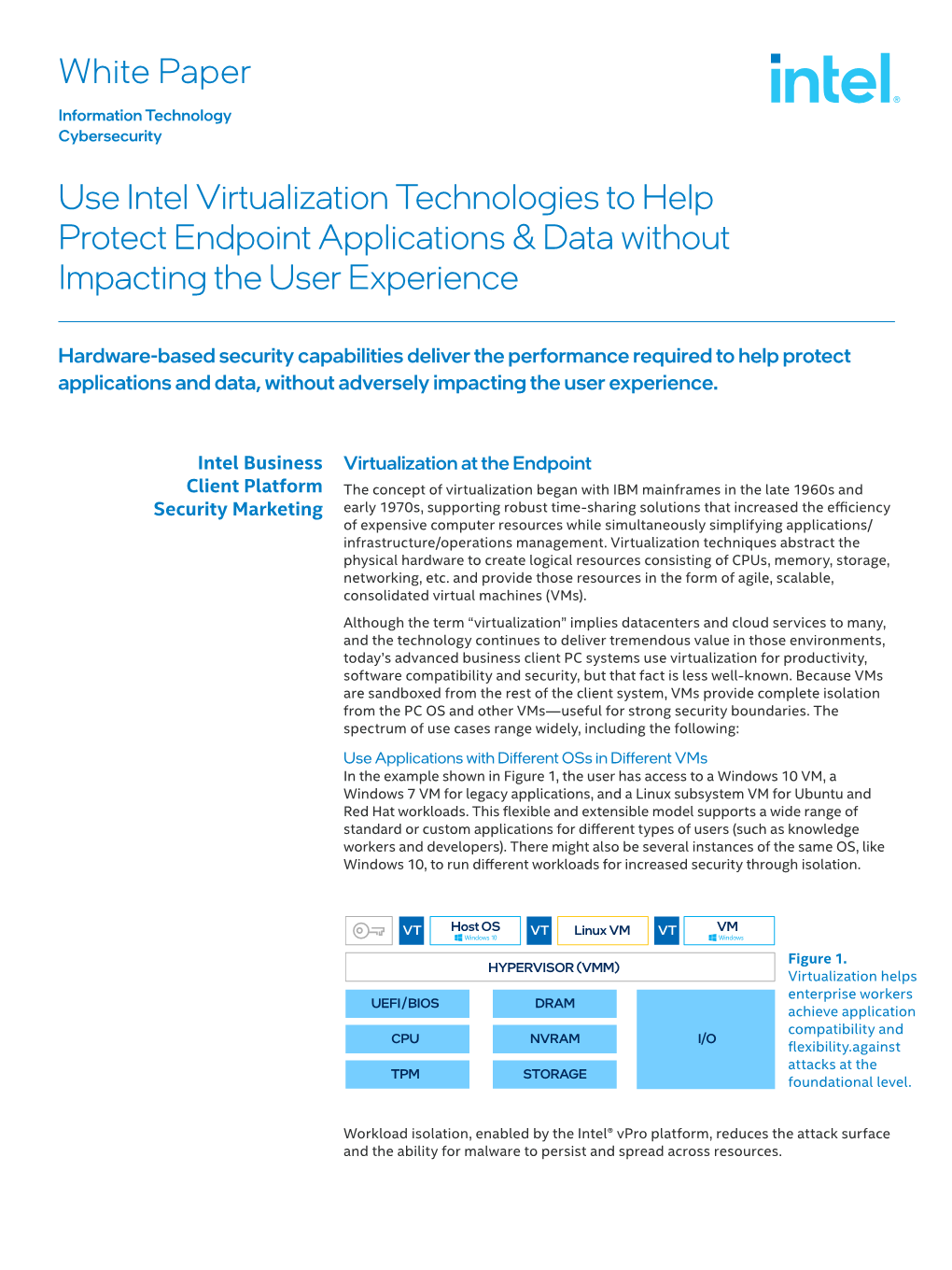 Intel Virtualization Technologies: Help Protect Endpoint White Paper