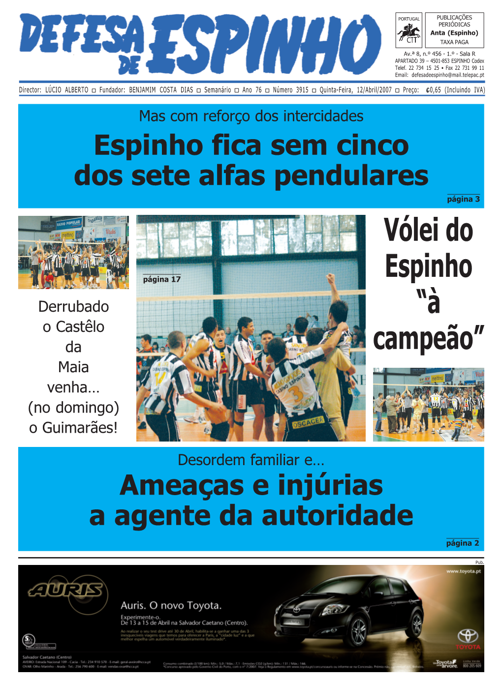 Vólei Do Espinho “À Campeão”