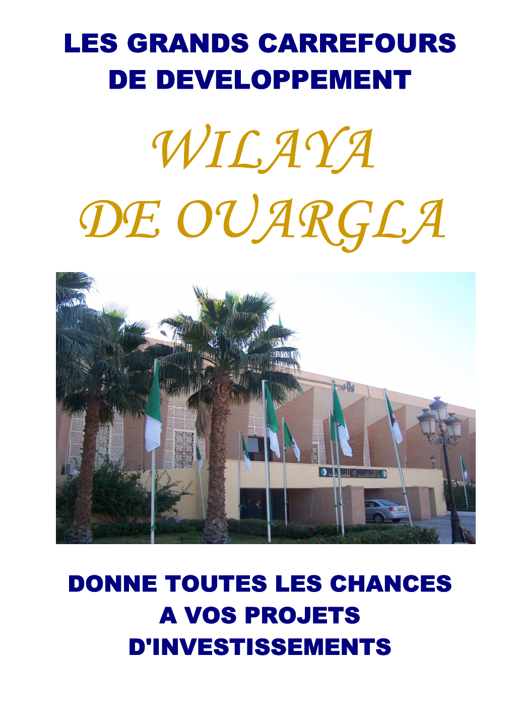 Potentialité D'investissement De La Wilaya De Ouargla