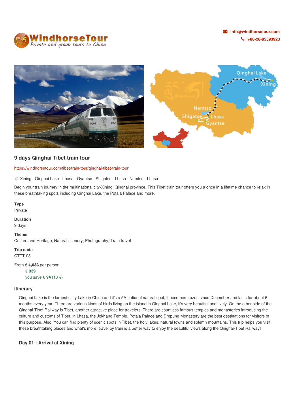 9 Days Qinghai Tibet Train Tour