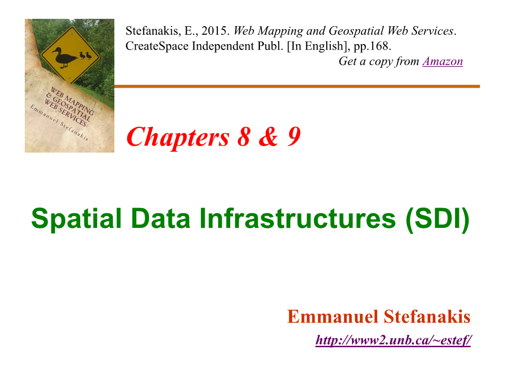 Spatial Data Infrastructures (SDI)